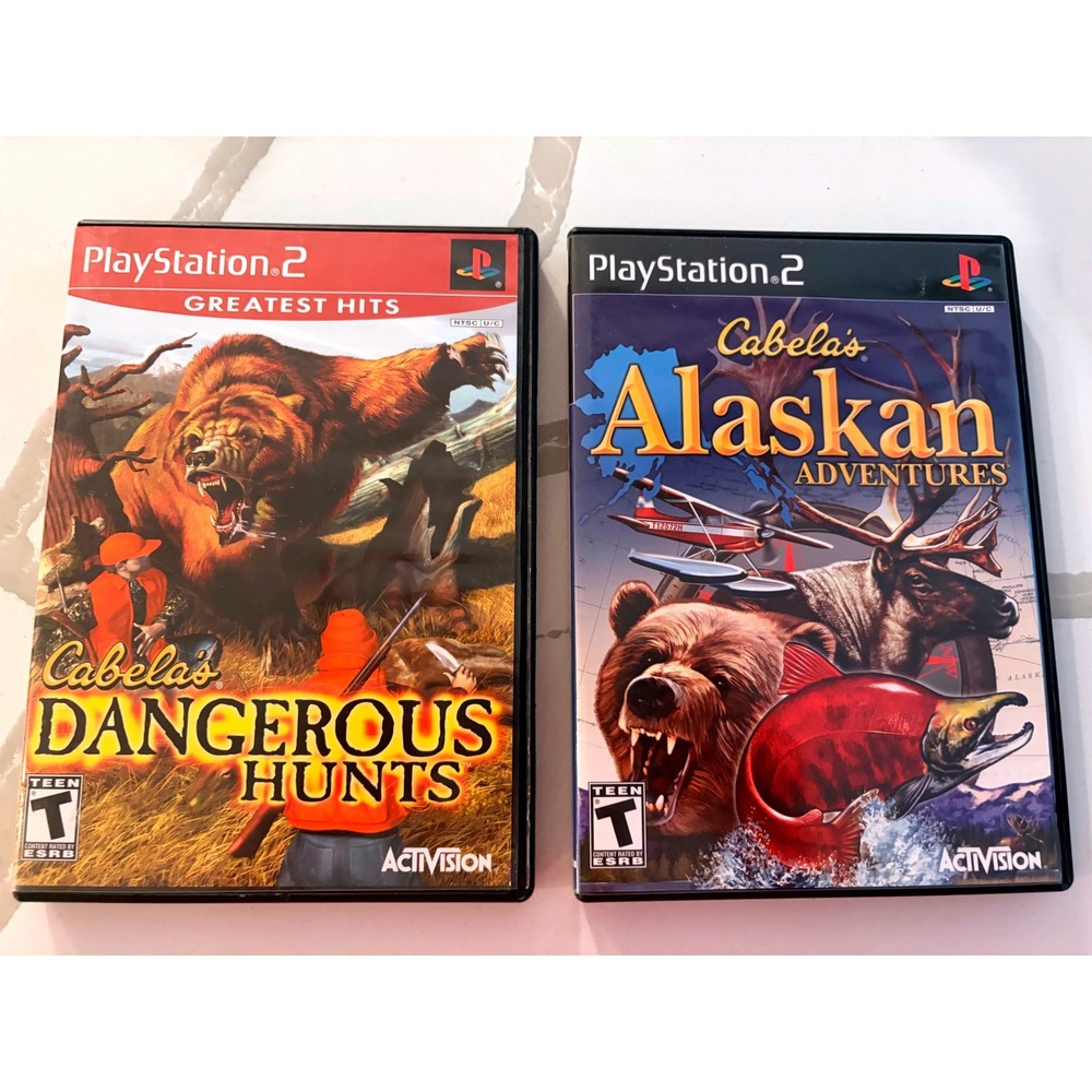 Cabela's PS2 Games Bundle Hunting, Fishing, Retro, PS2, Alaskan Adventures